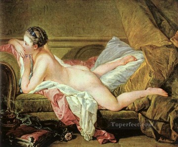Desnudo Painting - Desnudo en un sofá Cuerpo femenino rococó Francois Boucher